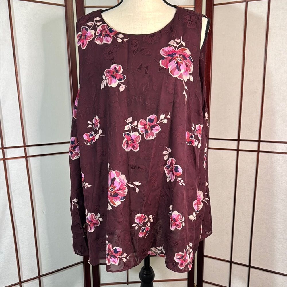Torrid Pink and Purple Relaxed Tank Top